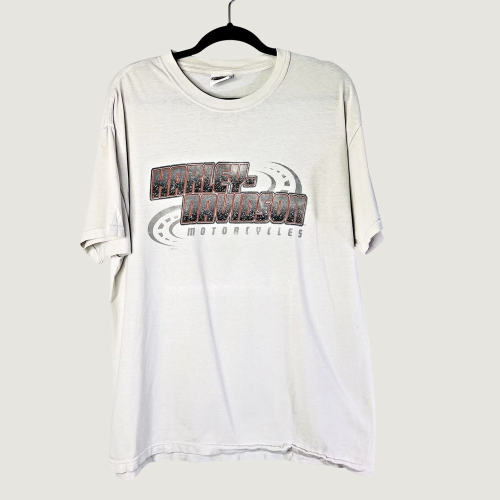 Harley-Davidson T-Shirt XL White Tripp's Amarillo Texas Route 66 Graphic 2003